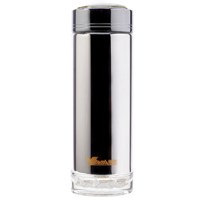 

【Jingdong Supermarket】 Huaya Double Layer Glass Creative Cover Transparent Male Female Glass Cup 300ml Heat Resistant Filter Tea Cup HL33-300