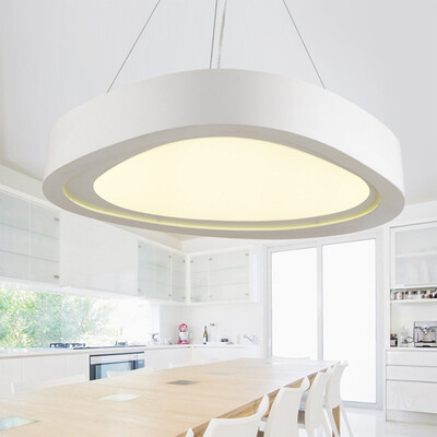 

Baycheer HL482184 Non Polar Dimming 55 DiameterPanel-shaped Office LED Strip Light ChandelierWhite