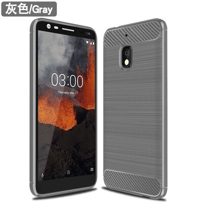 

Fivice Nokia 2 2018 case Brushed carbon fiber silicone anti-fall soft shell phone case