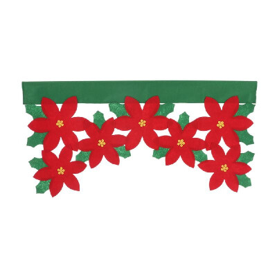 

Christmas Window Valance Decor Christmas Short Curtain Decorations Ornaments for Living Room Bedroom