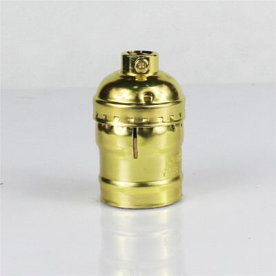 

E26 Golden Aluminum Shell Antique Screw Edison Pendant Lamp No Switch Lamp Holder