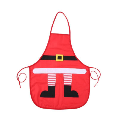 

Christmas Santa Claus Style Red Apron Polyester Cotton Apron Christmas Accessory Ornaments for Women Men