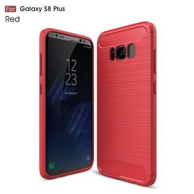 

Fivice Samsung Galaxy S8 plus case Luxury brushed carbon fiber TPU soft shell