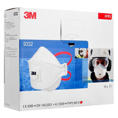 

3M 9332 FFP3 защита от пыли туман / анти-PM2.5 (10 / коробка)
