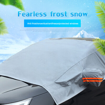 

Car Windshield Cover Protector Preventing Snow Ice Sun Shade Dust Frost Freezing Waterproof Thickened Protector with Side View Mir