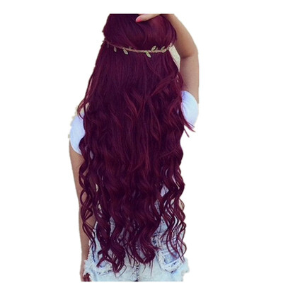 

Amazing Star Synthetic Wavy Wigs Red Wine Wig Long Curly Wigs for Women Loose Curly Wigs
