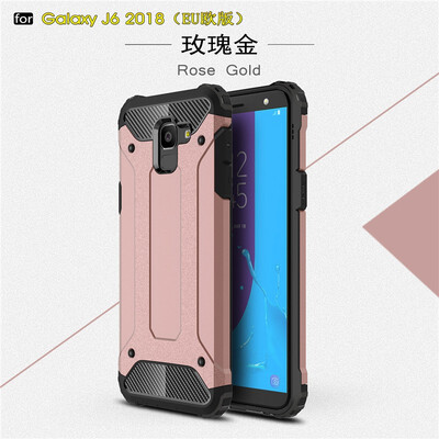 

Fivice Samsung Galaxy J6 2018 case Luxury Silicone Diamond Armor PC Hard Shell Phone Case