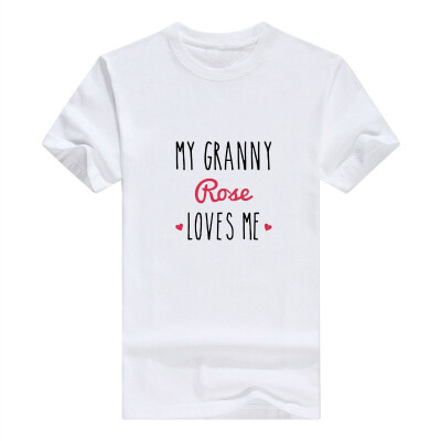 

Baby Gifts For All Personalized Grandma Gift My Granny Loves Me Toddler Juvy Man T-Shirt