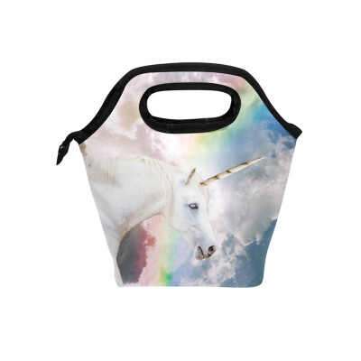 

Lunch Bag Tote Bag Unicorn Rainbow Travel Picnic Organizer Lunch Holder Handbags Lunch Bag Box for Office