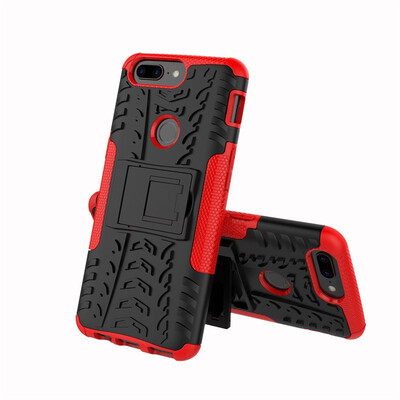 

Fivice One Plus 5T Case TPU anti-fall tire pattern back clip bracket phone case