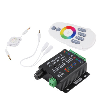 

Звук Аудио LED RGB RF Музыка сенсорный контроллер Remote 2 канала 12 / 24В 18А