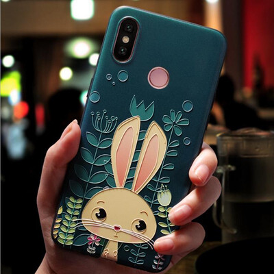 

For Xiaomi 8 Phone cases xiaomi 6 covers Silicone Soft TPU 3D Emboss Patterned Fitted cases