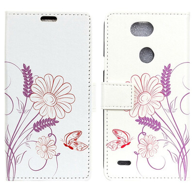 

MOONCASE LG X power3 painted leather case - pansy
