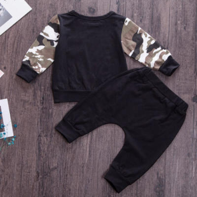 

Fashion Newborn Kids Baby Long Sleeve T-Shirt Tops Pants Outfits Clothes Set