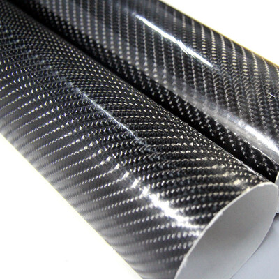

5D Waterproof Carbon Fiber Vinyl Car Wrap Sheet Film Sticker Decal Paper Air Bubble Free Release Black High Glossy 2x15Mx50CM