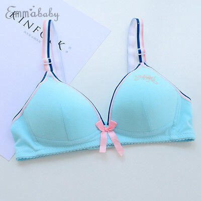 

Girls Training Bra Teenage Soft Cotton Push Up Breathable Sport-Underwear AU