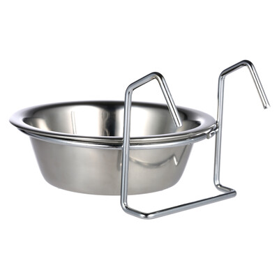 

Practical Stainless Steel Hanging Pet Dog Cat Cage Bowl Kennel Coop Cup Bowl for Dog Bird Rabbit