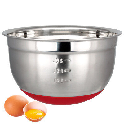 

Jingdong supermarket Jiekai Nuo thick stainless steel silicone bottom 20cm egg pots to improve the design of stainless steel pots to fight protein cream anti-splash