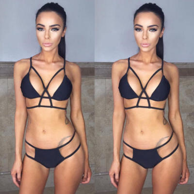 

UK Women Bandage Push-up Padded Bra Bandage Bikini Set Swimsuit Swimwear Bathing