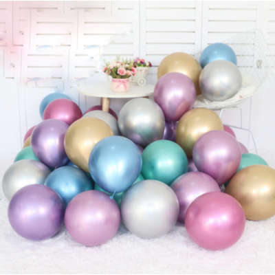 

157 50Pcs Colorful Metallic Latex Balloon Celebration Party Wedding Birthday