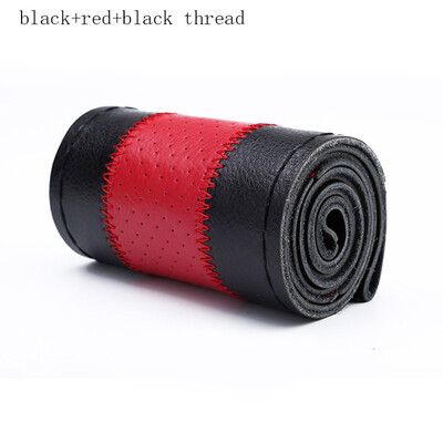 

Hand-sewing Car Steering Wheel Cover Genuine Leather Braid With Needle Thread Fashionable Auto Interior Accessory protection
