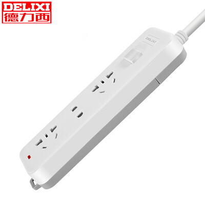 

Delixi DELIXI CD98J-LK2XZ10 new national standard socket plug plug board tow board plug-in board two five holes one two-hole total control full length 1 m