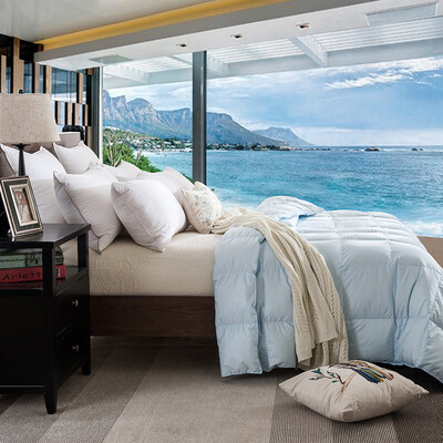 

Hongrun elegant baby was core home textiles 90 white duck down the summer cool quilt soft air conditioning thin light blue filled 019kg 150 200cm