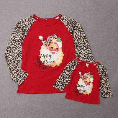 

AU Family Matching Women Kids Xmas Santa Claus Tops Christmas Tee T-Shirt Blouse