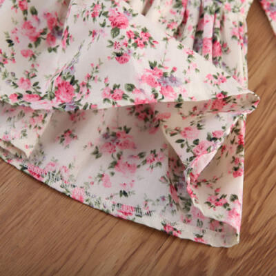 

Kid Infant Baby Girl Long Sleeve Dresses Toddler Floral Outfit Dress Clothes ZO