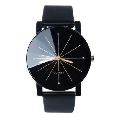 

New Fashion Geneva Women Leather Band Stainless Steel Quartz Analog Wrist Watch