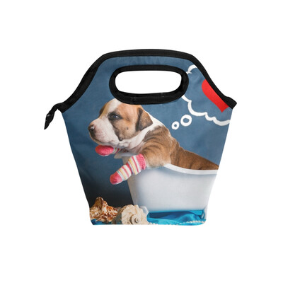 

Lunch Bag Tote Bag Bath Crock Dog Travel Picnic Organizer Lunch Holder Handbags Lunch Bag Box for Office