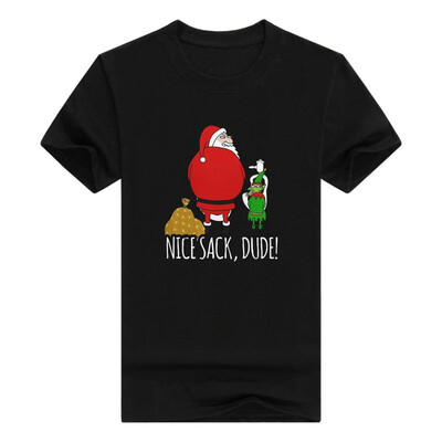 

Christmas Raglan Nice Sack Dude Holiday Sleeve Mens T-Shirt