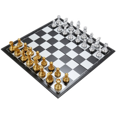 

Friends of the (UB) folding magnetic chess black and white international chess suit students children entrance training 4812B-C (medium