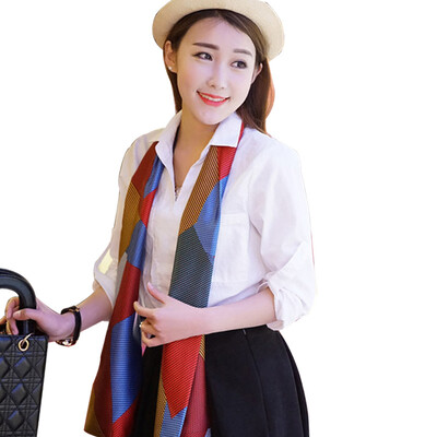 

(MSEK) WSJ161686 дамы Корейский короткий шелковый шарф украшения небольшой шарф печатных шелковых атласа шарф бой цвет окна