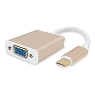 

JINDING JD201 Type-C to VGA Converter / Adapter USB3.1 to VGA Converter Cable Support Apple New Macbook Connection Monitor Projector HD Interface Cable