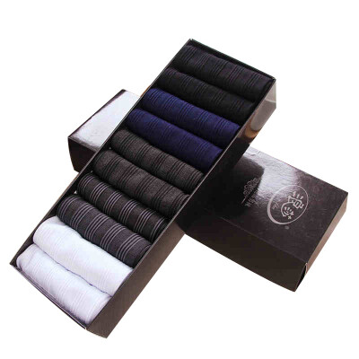 

【Jingdong Supermarket】 Langsha socks men's stockings ultra-thin moisture perspiration business solid color male socks ten pairs of gift box mixed color uniform