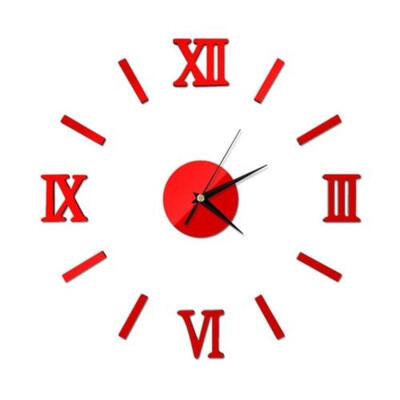 

Art 3D DIY Large Number Mirror Clock Wall Sticker Home Office Room Decor Craft