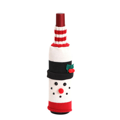 

Christmas Wine Bottle Cover Bag Santa Claus Snowman Champagne Wrap Clothes for Table Holiday Decorations Gift
