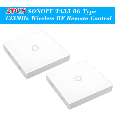 

3PCS SONOFF T433 86 Type Luxury Wall Touch Panel Sticky 433MHz Wireless RF Remote Control Transmitter Automation Modules 1 Gang Su