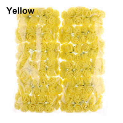 

144pcslot Mini Foam Rose Artificial Flower Rose Bouquet Wedding Decor Craft US