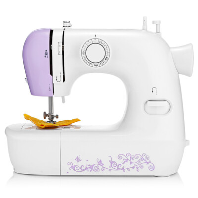 

1803 Household Mini Automatic Thread Sewing Machine Double Speed Control Button with 12 Different Stitches