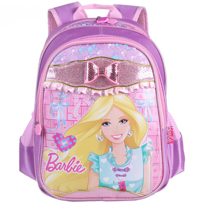 

Barbie (Barbie) female paragraph cute cartoon light simple backpack primary school student bag BB8057B-purple