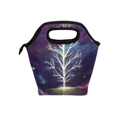 

Lunch Tote Bag Light Tree Travel Picnic Insulated Lunch Handbags Portable Zipper Lunch Bag Box