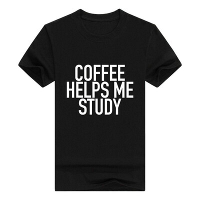 

Coffee Helps Me Study - Funny Student Men Cotton T-Shirt
