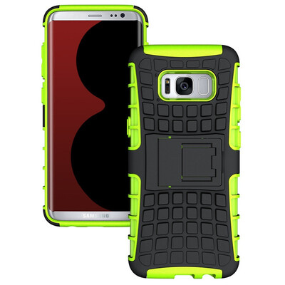 

Fivice Samsung S8 Case TPU anti-fall tire pattern back clip bracket phone case