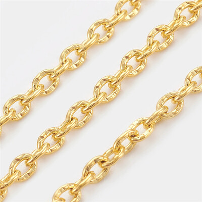 

PH PANDAHALL 100 Meters Golden Iron Cross Chains for Jewelry DIY Craft Making