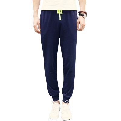 

(MSEK) Мужские спортивные брюки XK3165 Корейская версия Slim casual feet pants blue XL