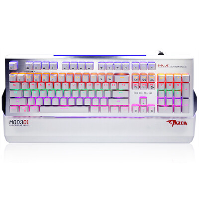 

Yi Bo (E-3LUE) K751 six-color mixed mechanical keyboard 104 keys white green axis