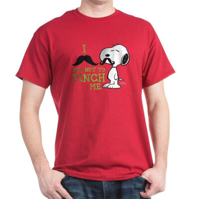 

CafePress - Snoopy - Mustache Your Not to Pinch  - 100 Cotton T-Shirt