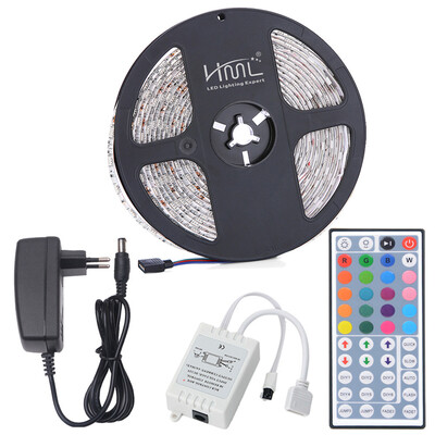 

HML 5M Waterproof 72W 5050 RGB LED Strip Light with 44 Keys Remote Control And EU Adapter